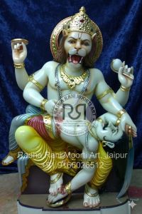 White Marble Narsingh Bhagwan Moorti