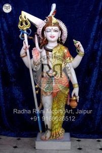 Marble Aradhnarishwar Bhagwan Moorti