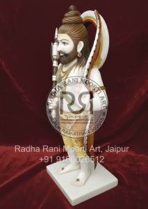White Marble Parshuram Ji Moorti