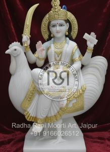 Marble Bahuchara Mata Statue