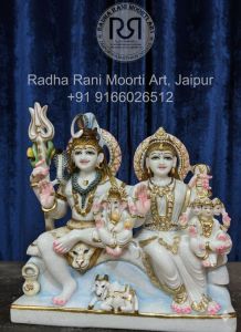Marble Gauri Shankar Statue