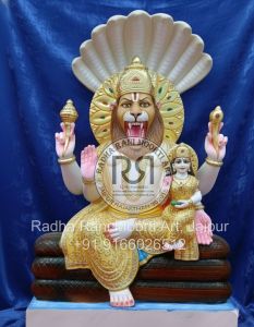 Marble Narsingh Bhagwan Statue