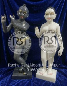 Iskcon Radha Krishna Marble Statue