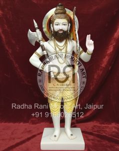 White Marble Parshuram Ji Moorti
