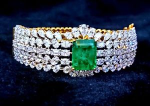 14kt Gold Plated Diamond Bracelet