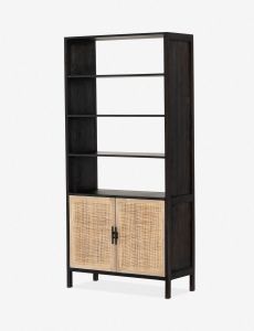 Modern Wood Bookshelves with Cabinet