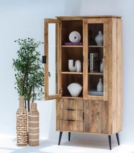 Brown Wooden Display Cabinet