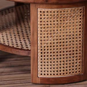Mango Wood Solid Round Wooden Coffee Table