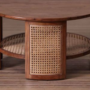 Mango Wood Solid Round Wooden Coffee Table