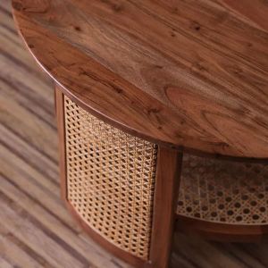 Mango Wood Solid Round Wooden Coffee Table