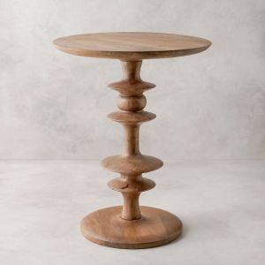 Enzo Turned Wood Side Table