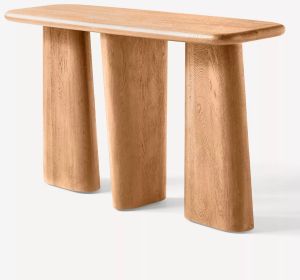 Rectangular Brown Wooden Side Table