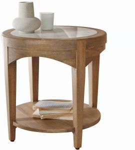 Round Wooden Side Table