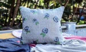 Embroidered Linen Cushions