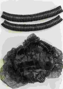 21 Inch Black Disposable Bouffant Cap