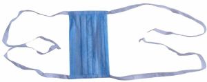 Blue 3 Ply Tie On Face Mask