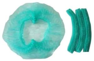21 Inch Green Disposable Bouffant Cap