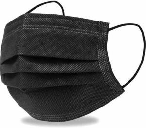 3 Ply Black Disposable Face Mask