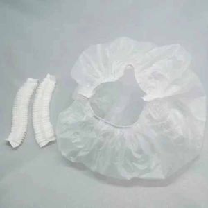 18 Inch White Disposable Bouffant Head Cap
