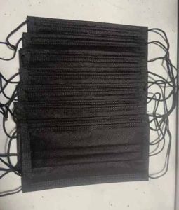 3 Ply Black Disposable Face Mask