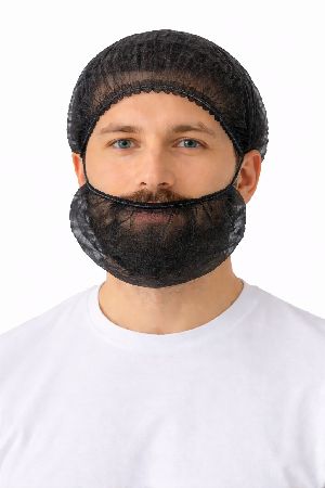 Black Disposable Beard Cap