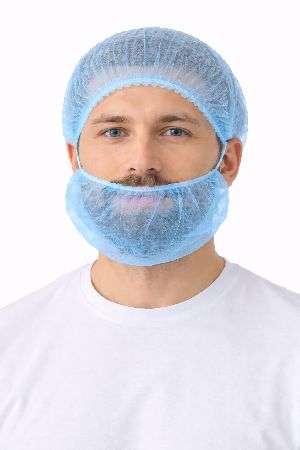 Blue Disposable Beard Cap