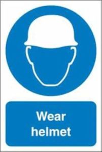 Helmet Wear Safety Signage