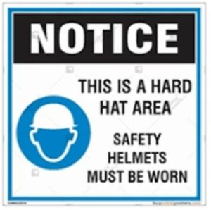 Helmet Wear Safety Signage
