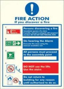 Fire Action Safety Signage