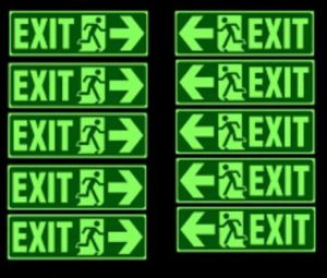 Exit Direction Safety Signage