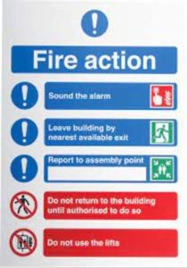 Fire Action Safety Signage