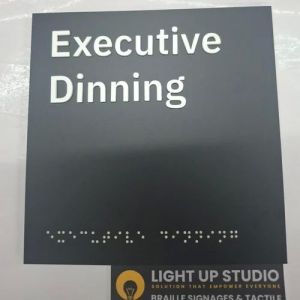 Dinning Braille Signage