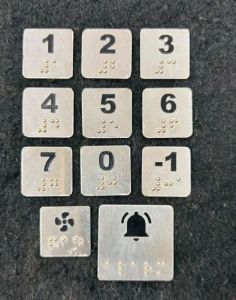 Metal Braille Elevator Button