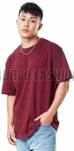 Cotton Blend Casual Drop Shoulder T Shirt
