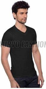 Cotton Blend Casual V Neck T Shirt