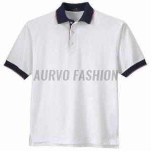 Cotton Blend Daily Wear Collar Neck T Shirt