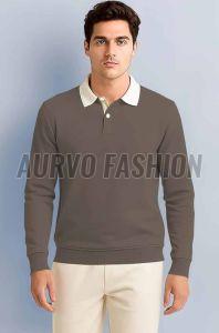 Cotton Blend Designer Collar Neck T Shirt