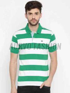 Cotton Blend Multicolor Plain Polo T Shirt