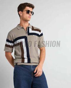 Cotton Blend Smart Fit Collar Neck T Shirt
