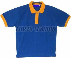 Cotton Blend Summer Wear Collar Neck T Shirt