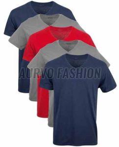 Cotton Blend Summer Wear V Neck T Shirt