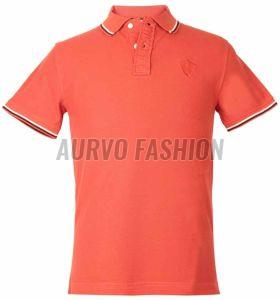 Polyester Men Collar Neck T Shirt