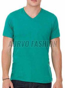 Polyester Mens V Neck T Shirt