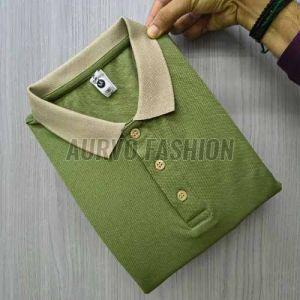Polyester Quick Dry Collar Neck T Shirt