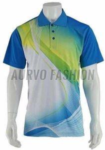 Polyester Sport Multicolor Polo T Shirt