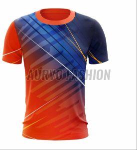 Polyester Sports V Neck T Shirt
