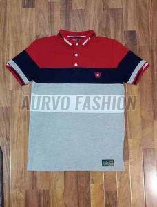 Polyester Training Multicolor Polo T Shirt