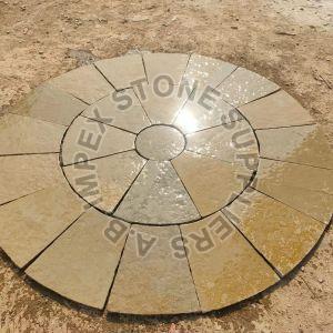 Limestone Circle Paving
