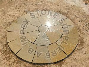 Limestone Circle Paving