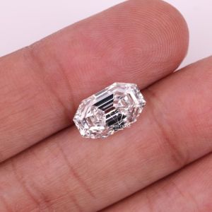 Antique Old Mine Emerald Cut Lab Grown Diamond Pendant for Women